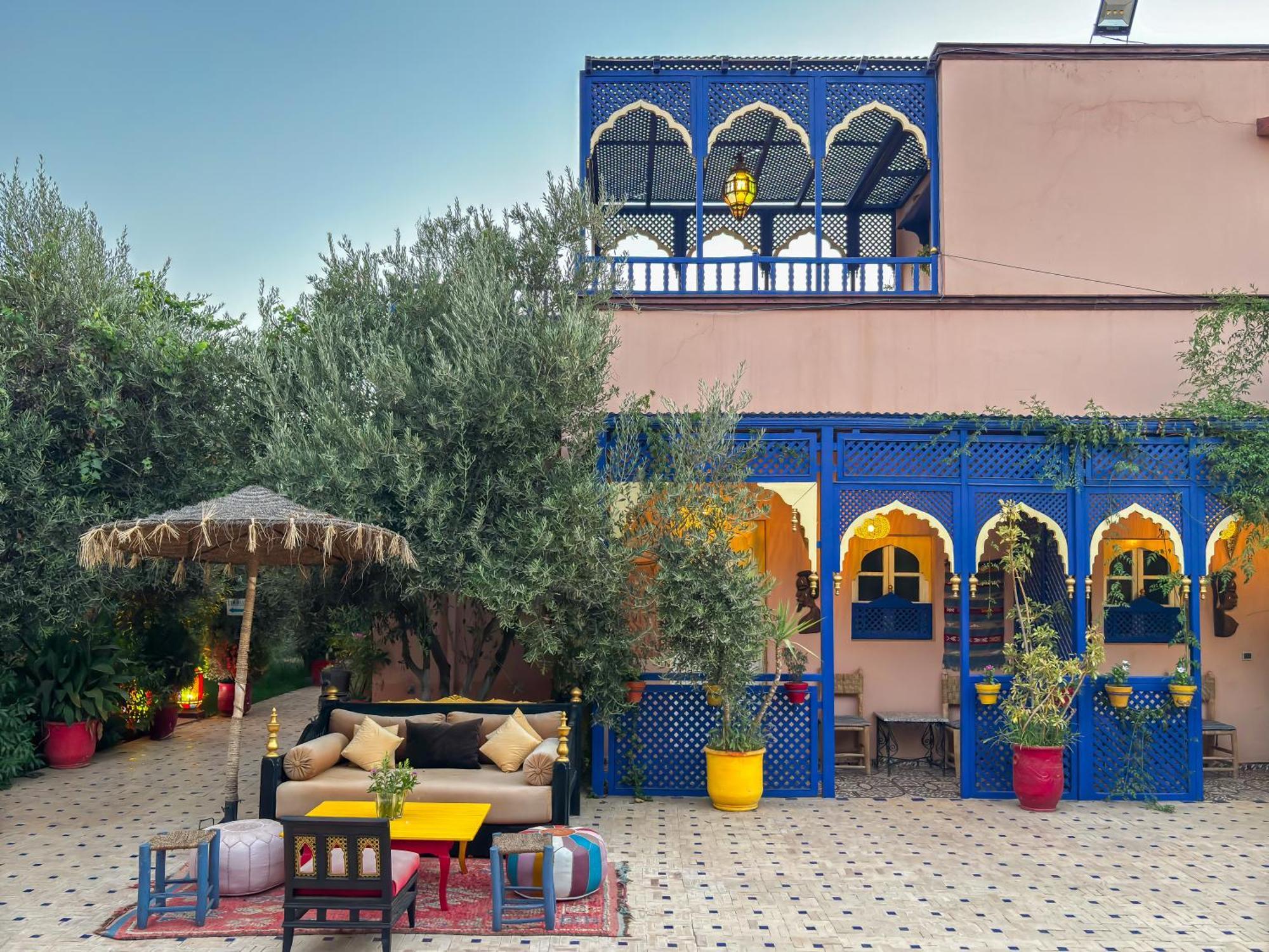 マラケシュ Le Bleu Houseヴィラ エクステリア 写真