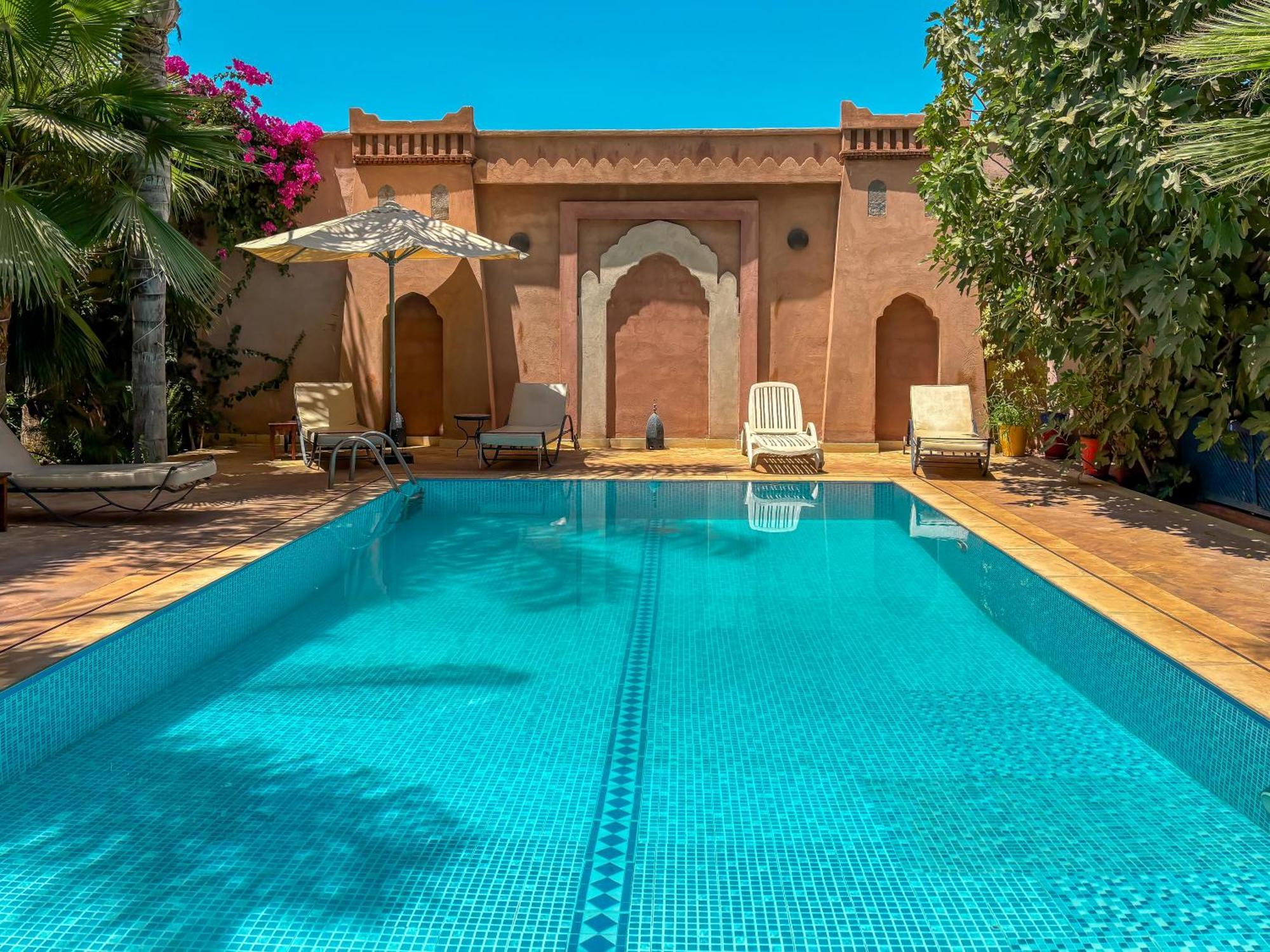 マラケシュ Le Bleu Houseヴィラ エクステリア 写真