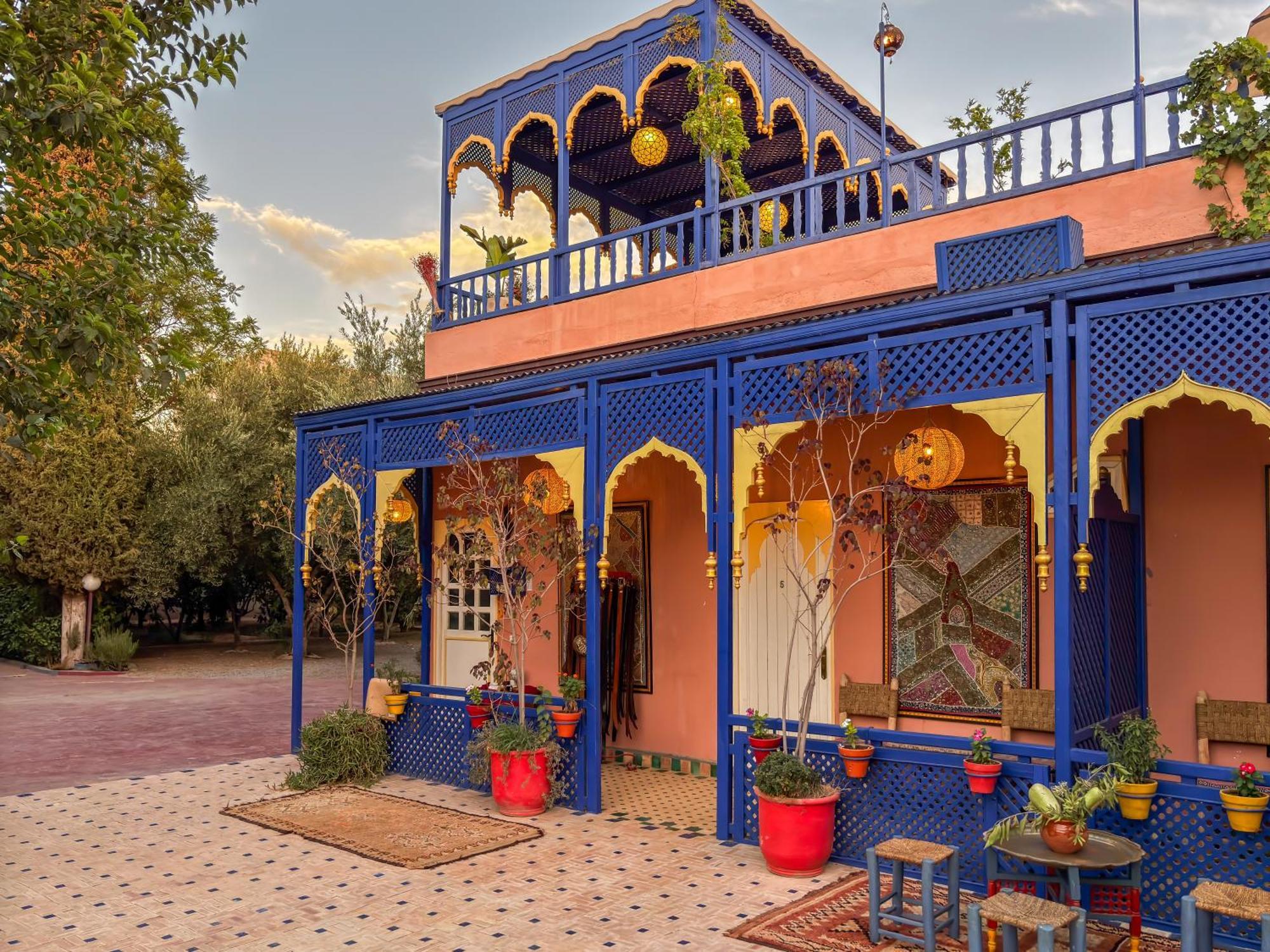 マラケシュ Le Bleu Houseヴィラ エクステリア 写真