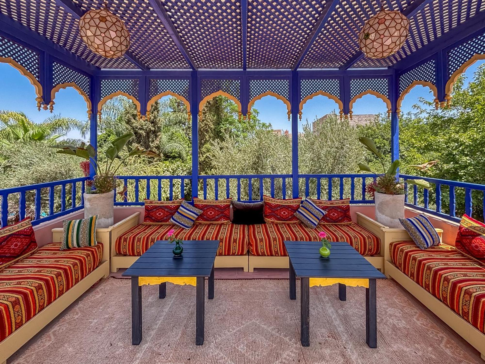 マラケシュ Le Bleu Houseヴィラ エクステリア 写真
