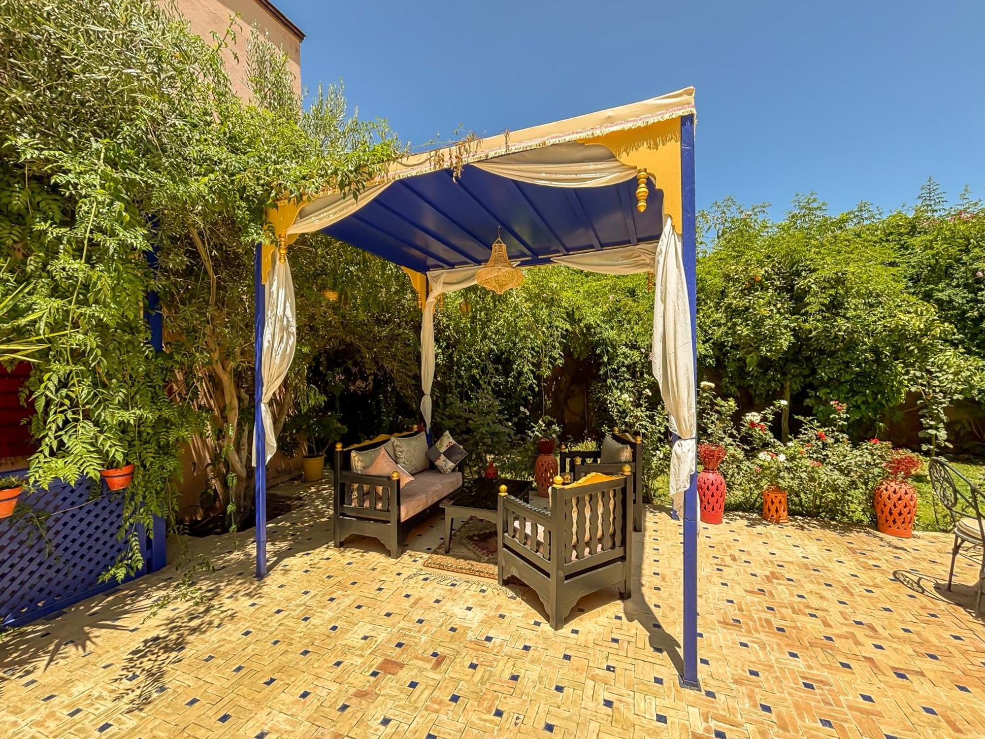 マラケシュ Le Bleu Houseヴィラ エクステリア 写真